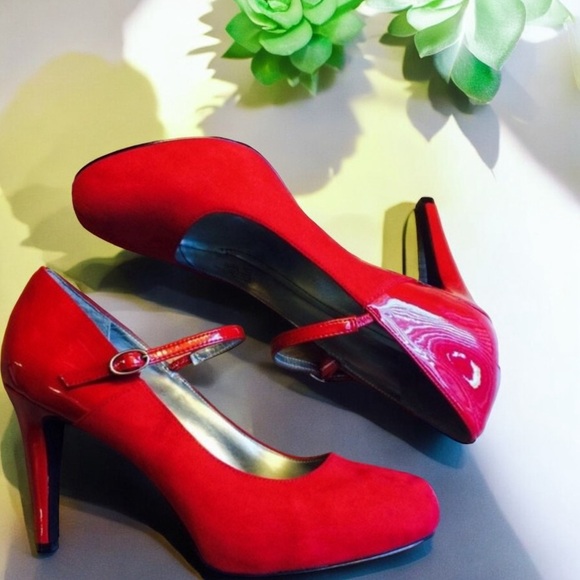 Style & Co Red Kaylee Womens Mary Janes Pumps - Picture 14 of 16